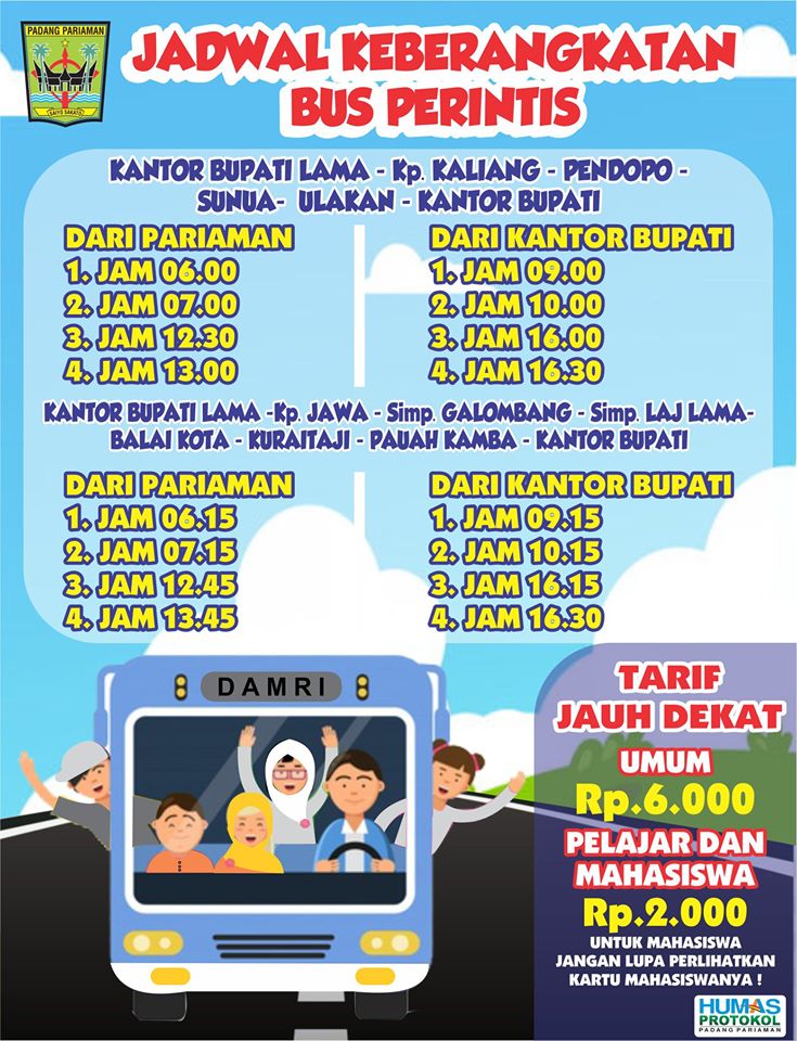 Angkutan Perintis Damri Hadir Di Padang Pariaman Traveling Di Sumbar Makin Mudah Nagari Toboh Gadang Barat