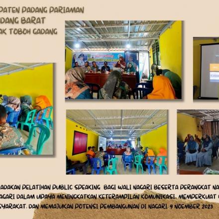 Pemerintah Nagari Adakan Pelatihan Public Speaking Bagi Wali Nagari, Perangkat Nagari Dan Lembaga Ya